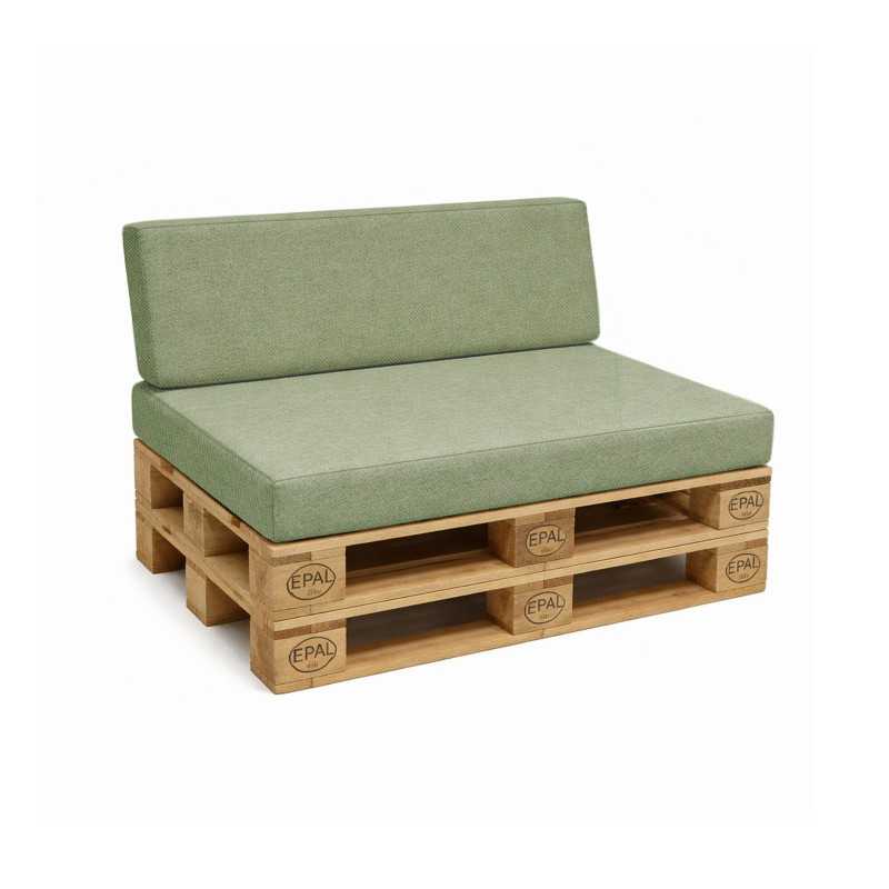 Set de 2 Coussins pour Palettes 120x80 + 120x40 Vert