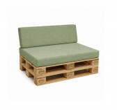 Set de 2 Coussins pour Palettes 120x80 + 120x40 Vert