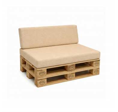 Set de 2 Coussins pour Palettes 120x80 + 120x40 Beige