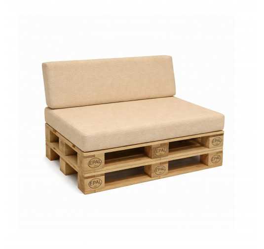 Set de 2 Coussins pour Palettes 120x80 + 120x40 Beige