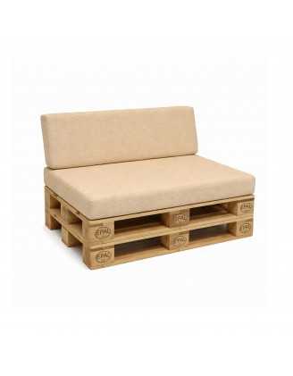 Set de 2 Coussins pour Palettes 120x80 + 120x40 Beige