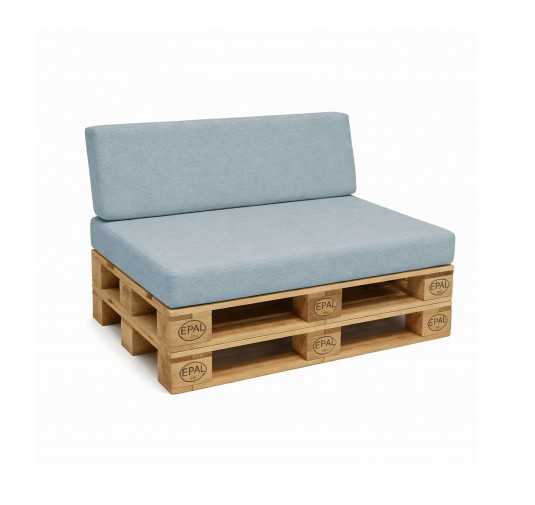 Set de 2 Coussins pour Palettes 120x80 + 120x40 Bleu