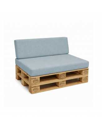 Set de 2 Coussins pour Palettes 120x80 + 120x40 Bleu