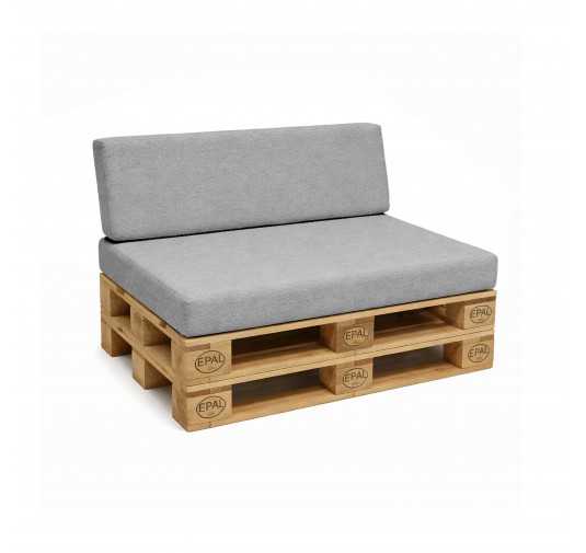 Set de 2 Coussins pour Palettes 120x80 + 120x40 Gris