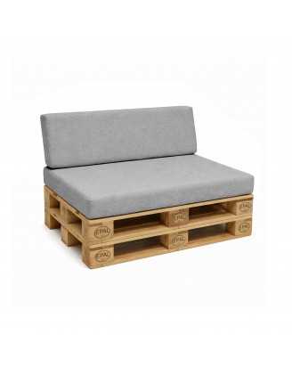 Set de 2 Coussins pour Palettes 120x80 + 120x40 Gris