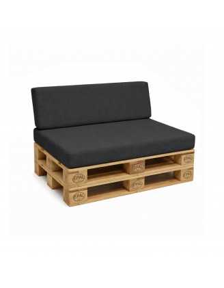 Set de 2 Coussins pour Palettes 120x80 + 120x40 Anthracite
