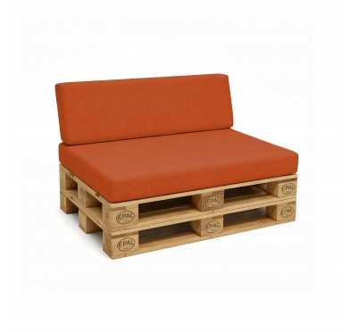 Set de 2 Coussins pour Palette 120x80 + 120x40, Orange