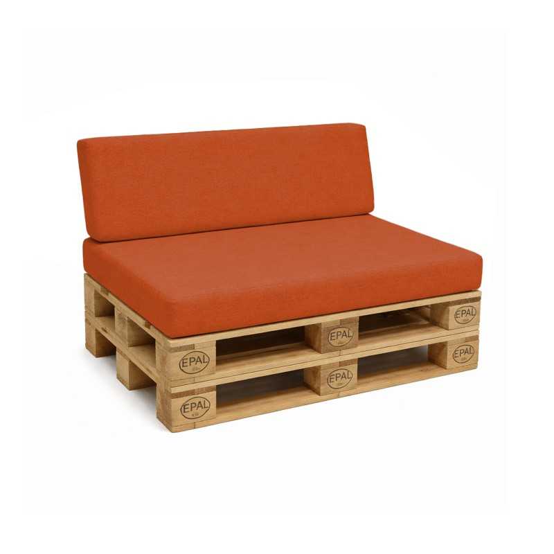 Set de 2 Coussins pour Palette 120x80 + 120x40, Orange