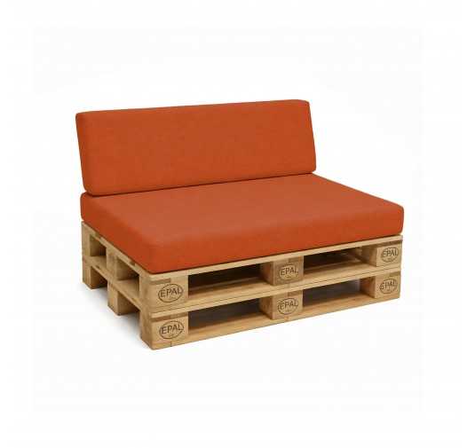 Set de 2 Coussins pour Palette 120x80 + 120x40, Orange