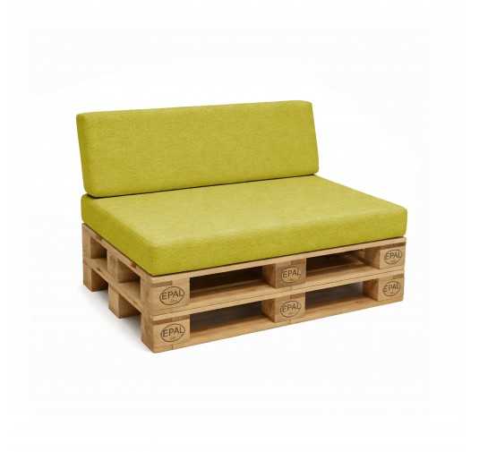 Set de 2 Coussins pour Palette 120x80 + 120x40, Vert Lime