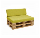 Set de 2 Coussins pour Palette 120x80 + 120x40, Vert Lime