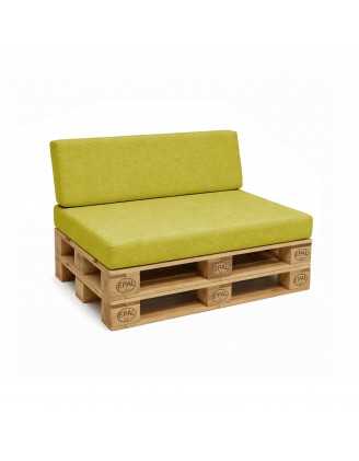 Set de 2 Coussins pour Palette 120x80 + 120x40, Vert Lime