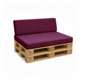 Set de 2 Coussins pour Palette 120x80 + 120x40, Violet