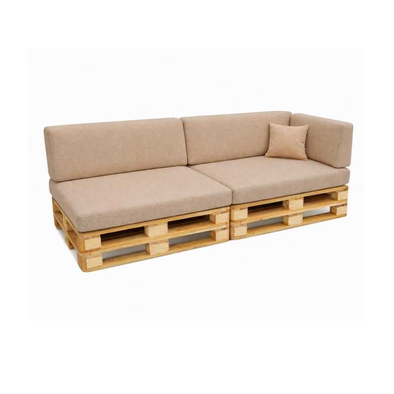 Set de 6 Coussins pour Palettes 120x80 + 120x40 Beige Set de 6 Coussins pour Palettes 120x80 + 120x40 Beige