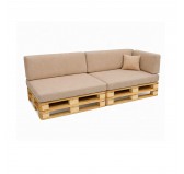 Set de 6 Coussins pour Palettes 120x80 + 120x40 Beige Set de 6 Coussins pour Palettes 120x80 + 120x40 Beige
