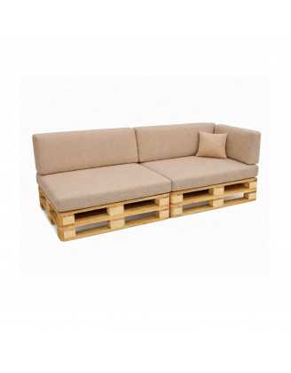 Set de 6 Coussins pour Palettes 120x80 + 120x40 Beige