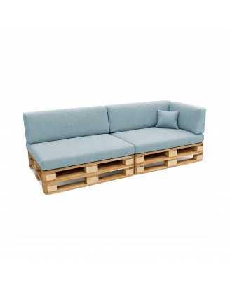 Set de 6 Coussins pour Palettes 120x80 + 120x40 Bleu