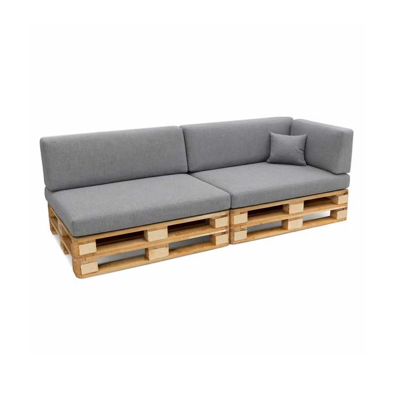 Set de 6 Coussins pour Palettes 120x80 + 120x40 Gris