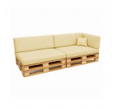 Set de 6 Coussins pour Palettes Imperméable 120x80 + 120x40 Beige