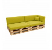 Set de 6 Coussins pour Palette, 2x 120x80 + 2x 120x40 + 60x40 + 40x40, Vert Lime