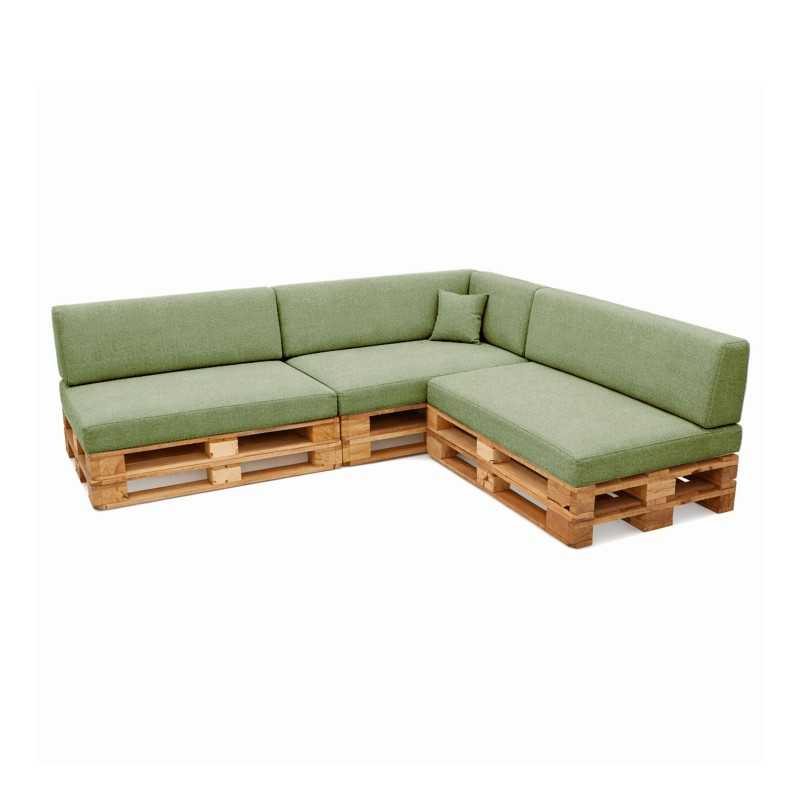 Set de 8 Coussins pour Palettes 120x80 + 120x40 Vert