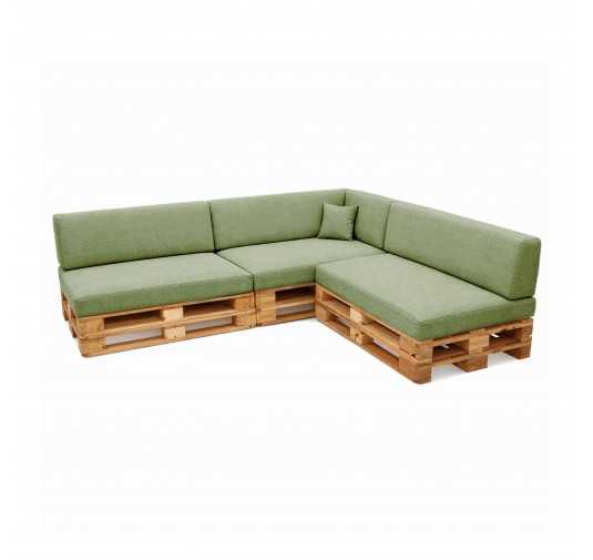 Set de 8 Coussins pour Palettes 120x80 + 120x40 Vert