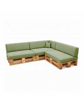 Set de 8 Coussins pour Palettes 120x80 + 120x40 Vert