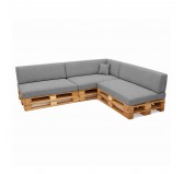 Set de 8 Coussins pour Palettes 120x80 + 120x40 Gris