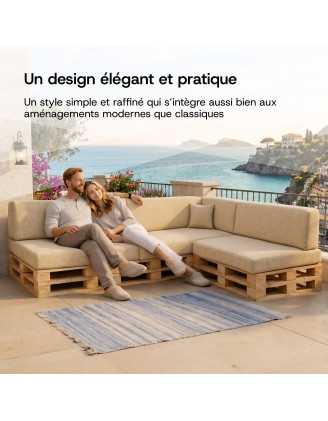 Set de 8 Coussins pour Palettes 120x80 + 120x40 Vert
