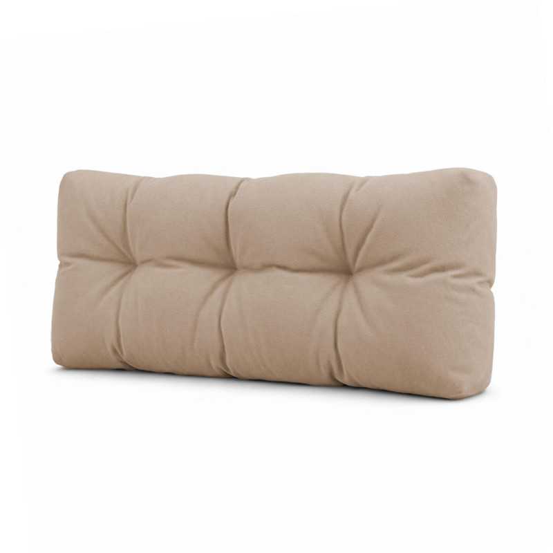 Coussin de Dossier Matelassé pour Palettes 120x40x15 Beige Coussin de Dossier Matelassé pour Palettes 120x40x15 Beige