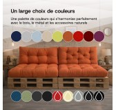 Coussin de Dossier Matelassé pour Palettes 120x40x15 Beige Coussin de Dossier Matelassé pour Palettes 120x40x15 Beige