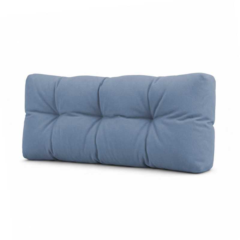 Coussin de Dossier Matelassé pour Palettes 120x40x15 Bleu