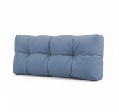 Coussin de Dossier Matelassé pour Palettes 120x40x15 Bleu