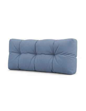 Coussin de Dossier Matelassé pour Palettes 120x40x15 Bleu