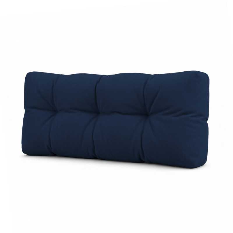 Coussin de Dossier Matelassé pour Palettes 120x40x15 Bleu Foncé