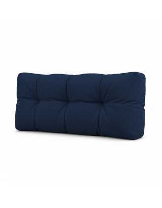 Coussin de Dossier Matelassé pour Palettes 120x40x15 Bleu Foncé