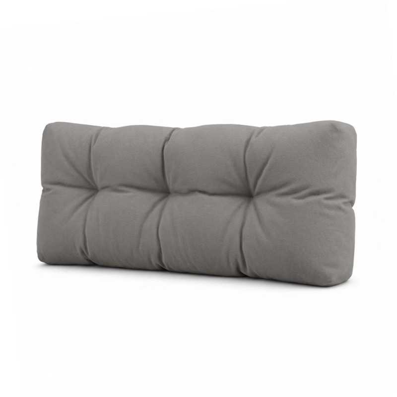 Coussin de Dossier Matelassé pour Palettes 120x40x15 Gris
