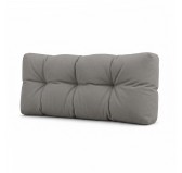 Coussin de Dossier Matelassé pour Palettes 120x40x15 Gris