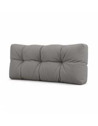 Coussin de Dossier Matelassé pour Palettes 120x40x15 Gris