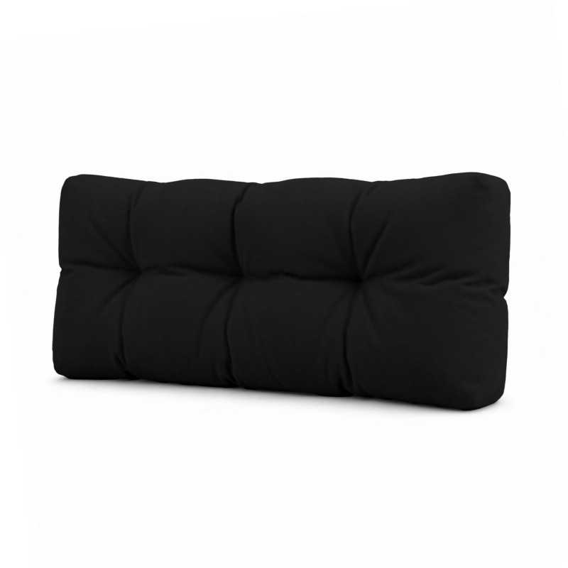 Coussin de Dossier Matelassé pour Palettes 120x40x15 Noir