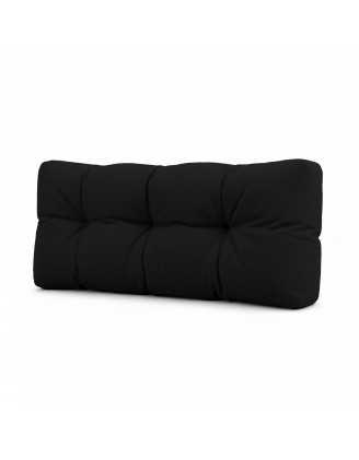 Coussin de Dossier Matelassé pour Palettes 120x40x15 Noir