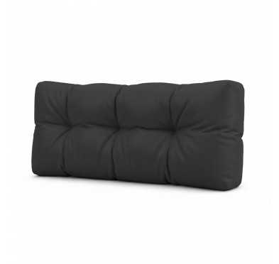Coussin de dossier pour palette, imperméable, matelassé, 120x40x15, Noir