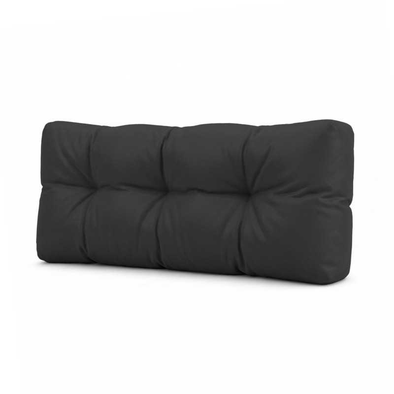 Coussin de dossier pour palette, imperméable, matelassé, 120x40x15, Noir