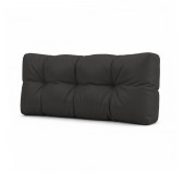Coussin de dossier pour palette, imperméable, matelassé, 120x40x15, Noir