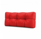 Coussin de dossier pour palette, imperméable, matelassé, 120x40x15, Rouge Coussin de dossier pour palette, imperméable, matelassé, 120x40x15, Rouge