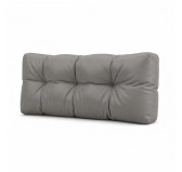 Coussin de dossier pour palette, imperméable, matelassé, 120x40x15, Gris Coussin de dossier pour palette, imperméable, matelassé, 120x40x15, Gris