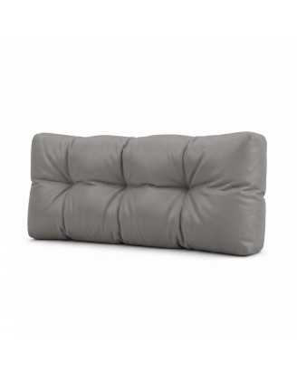 Coussin de dossier pour palette, imperméable, matelassé, 120x40x15, Gris
