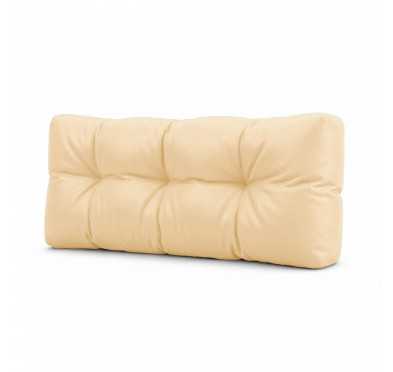 Coussin de dossier pour palette, imperméable, matelassé, 120x40x15, Beige