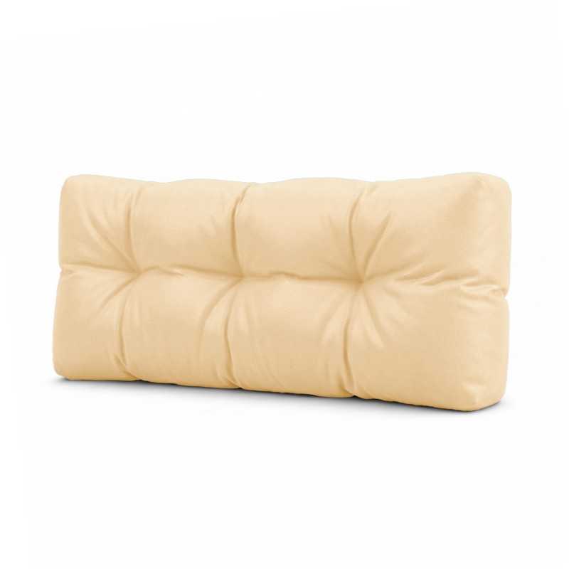 Coussin de dossier pour palette, imperméable, matelassé, 120x40x15, Beige