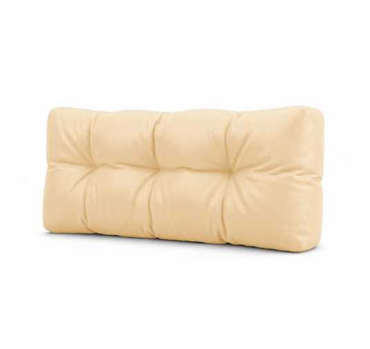 Coussin de dossier pour palette, imperméable, matelassé, 120x40x15, Beige